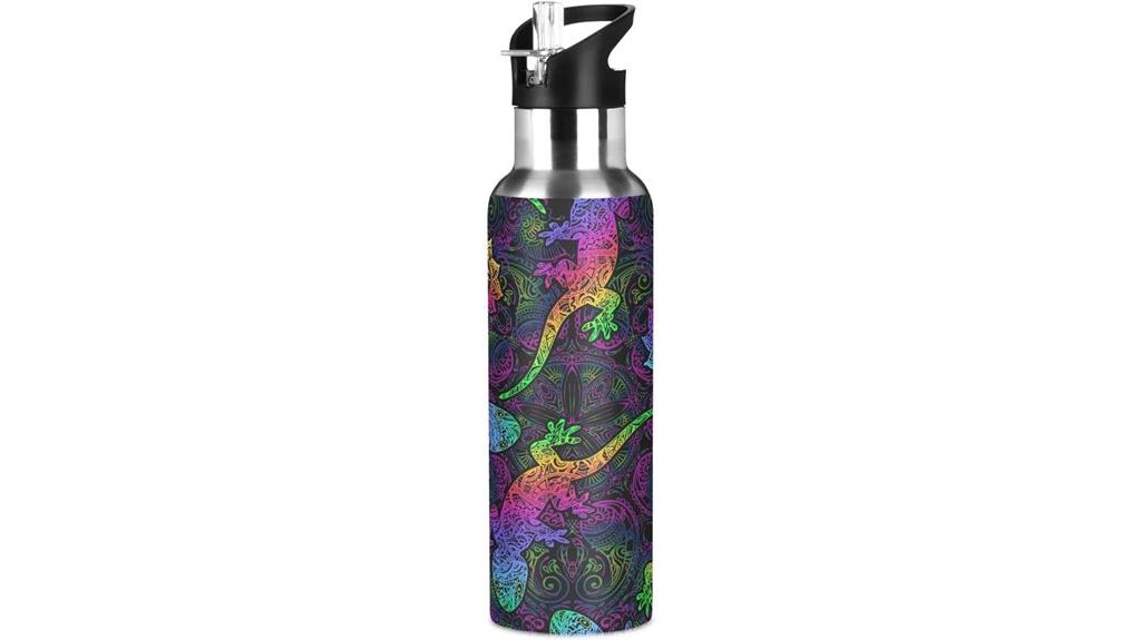 gecko boho mandala flask