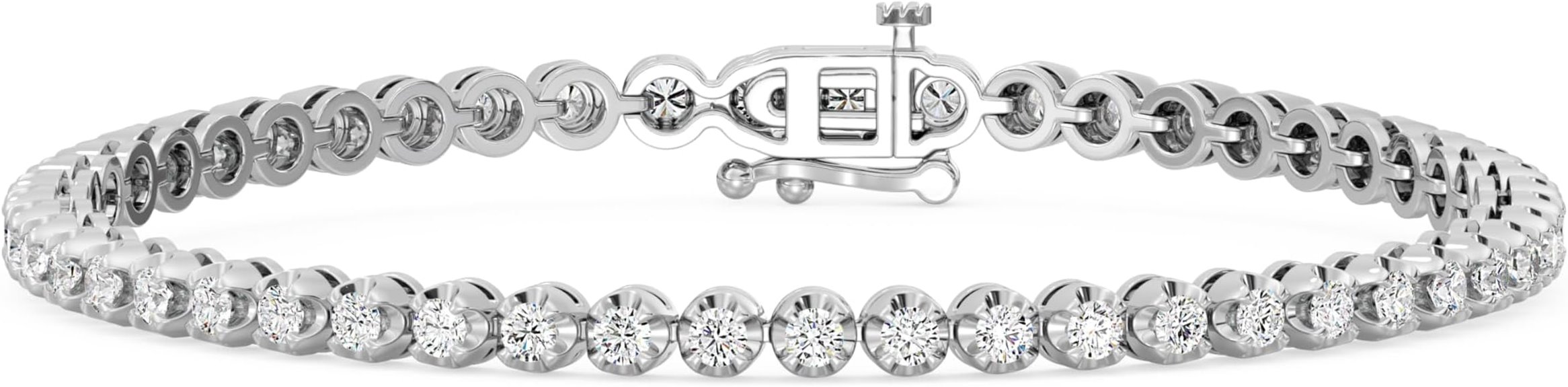 gilded tennis diamond bracelet