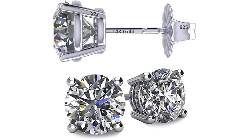 gold cubic zirconia earrings