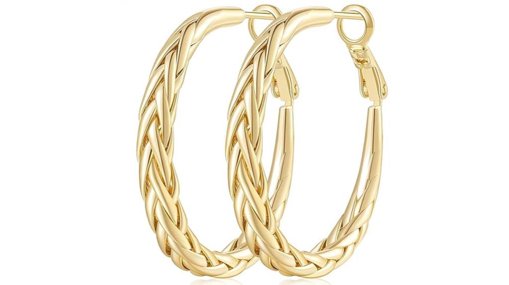 gold hoop earrings