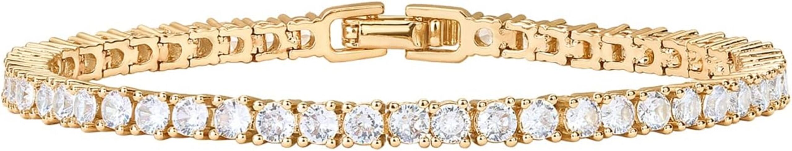 gold plated zirconia bracelet