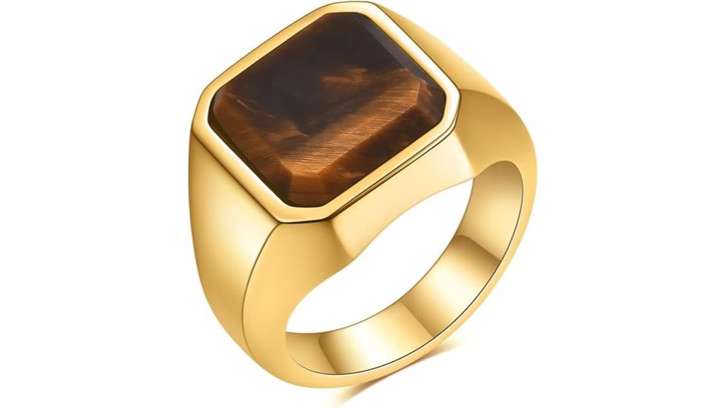 gold silver black signet