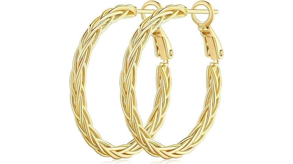 gold women s hoop earrings