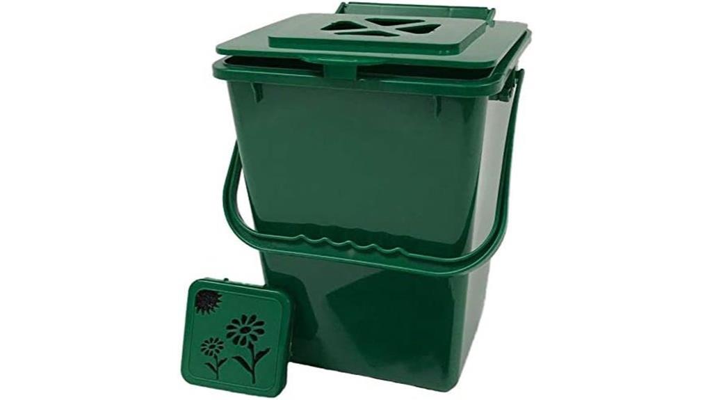 green 2 4 gallon kitchen compost
