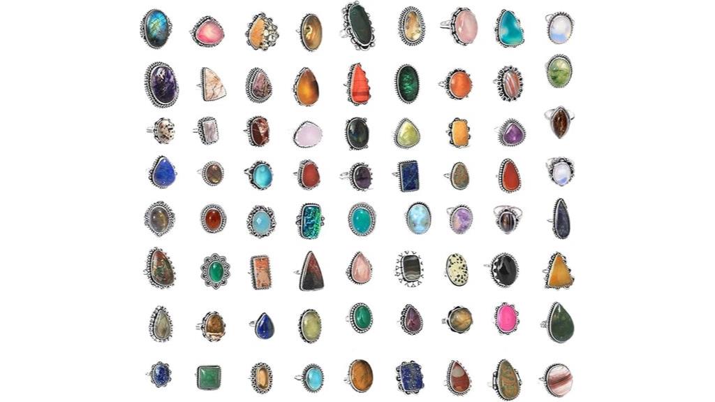 handmade stackable gemstone rings