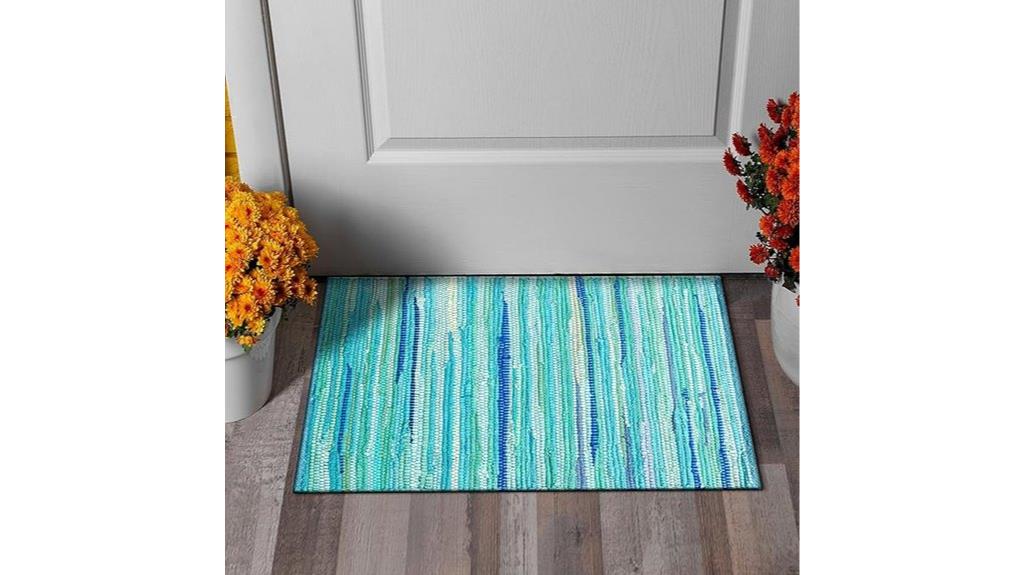 handwoven cotton rag rug