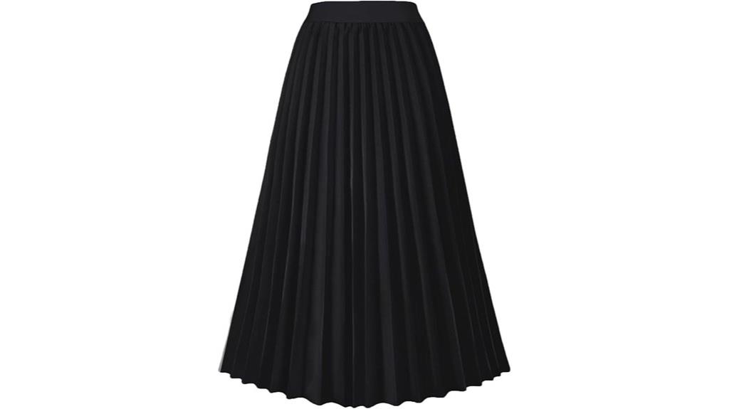 high waist pleated skirt
