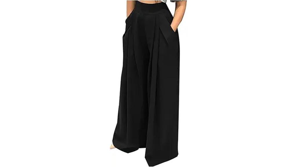 high waist wide leg palazzo