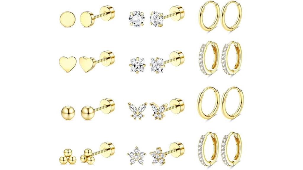 hypoallergenic steel earrings