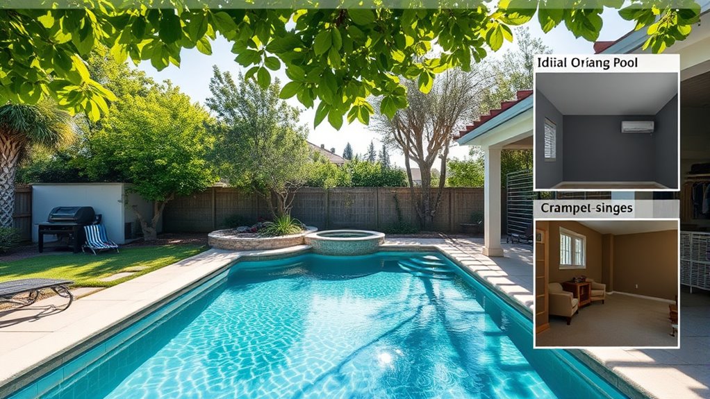 ideal and poor pool locations