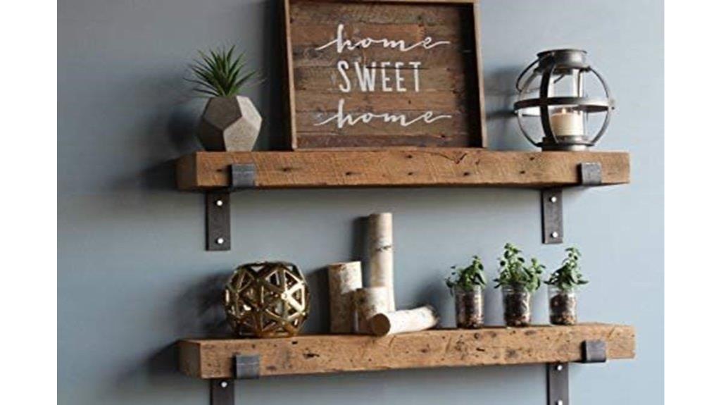 industrial barn wood shelves