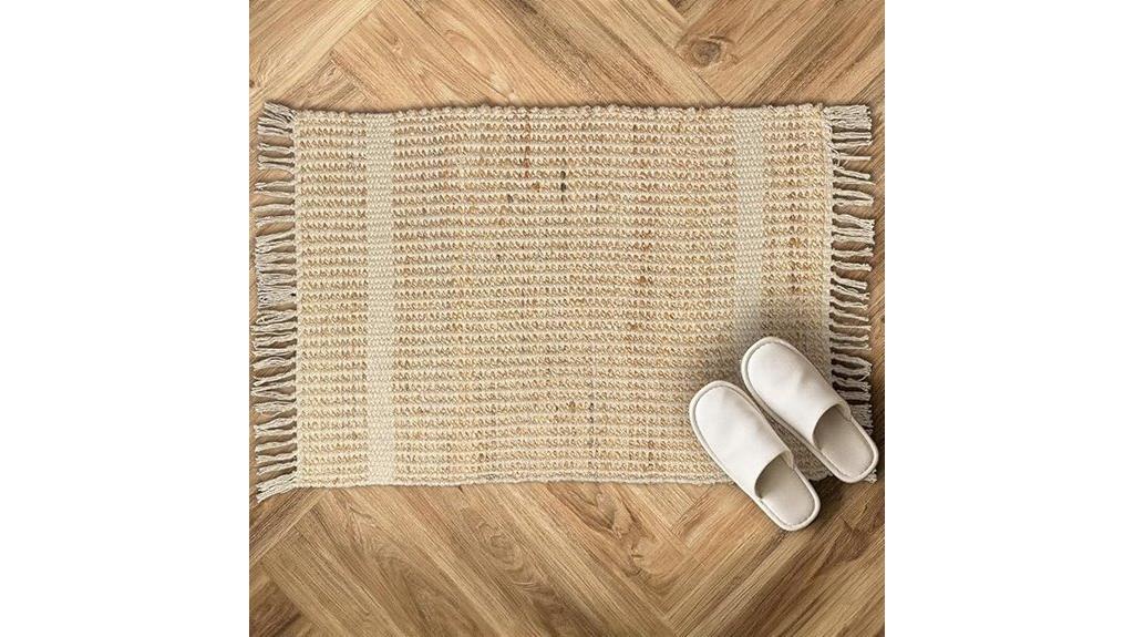 jute cotton handwoven rug