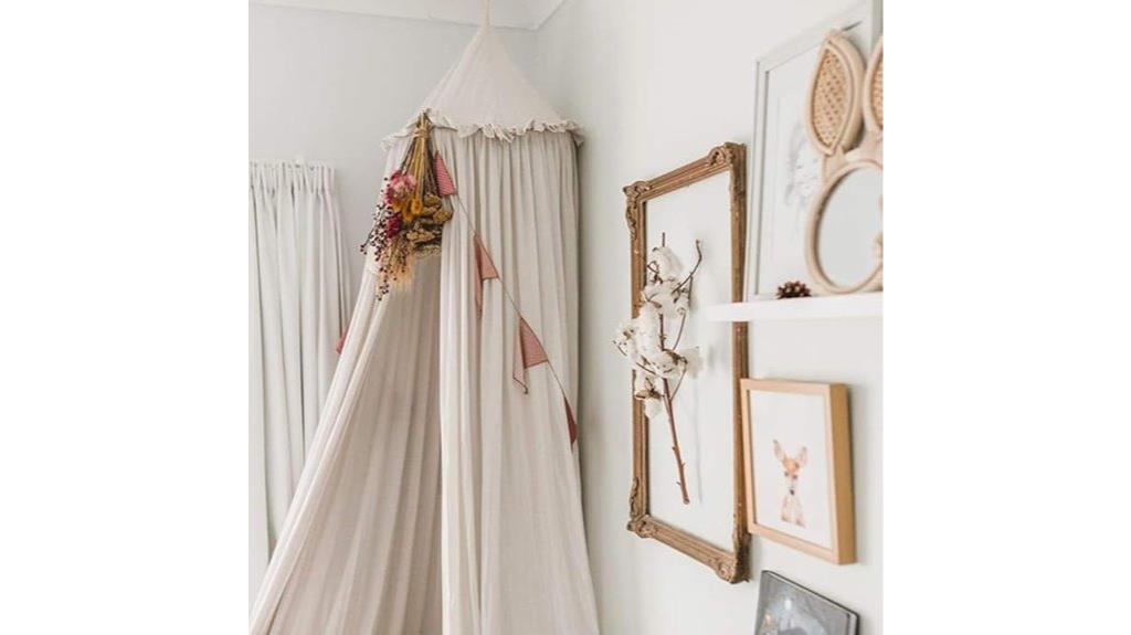 kids cotton bed canopy