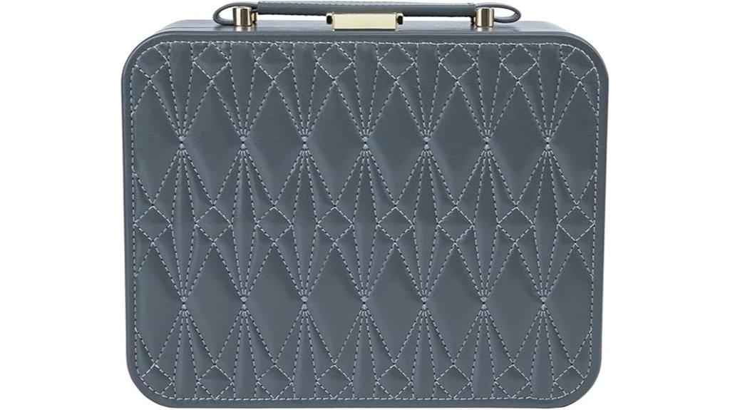 large grey travel jewelry organizer