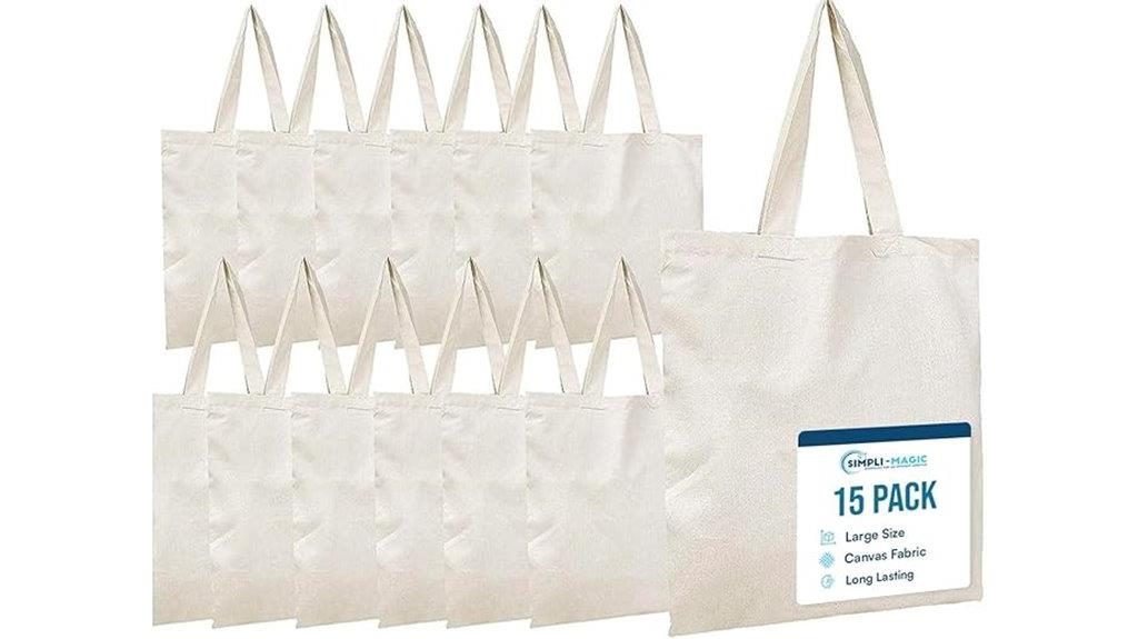 large natural tote pack