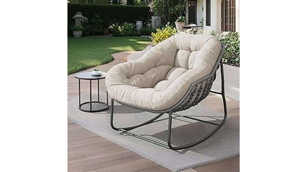large wicker rocking chair