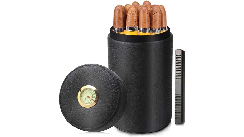 leather cedar cigar humidor