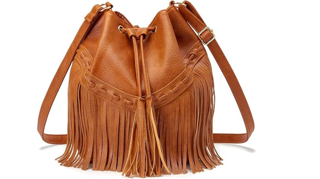 leather fringe crossbody bag