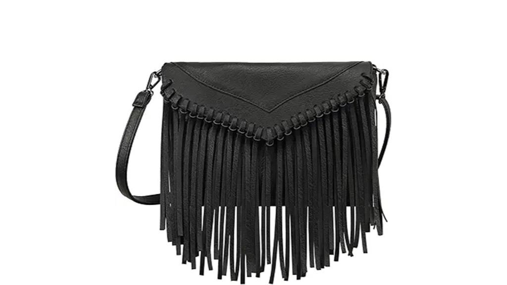 leather hobo fringe purse