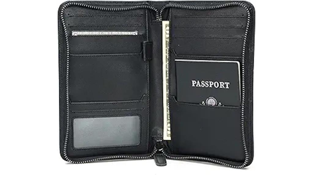 leather passport holder case