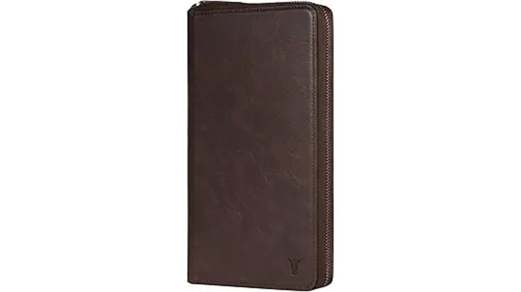 leather passport travel wallet