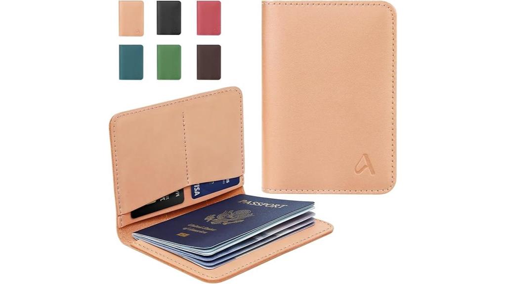 leather travel passport holder