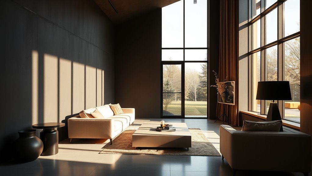 lighting enhances interior shades