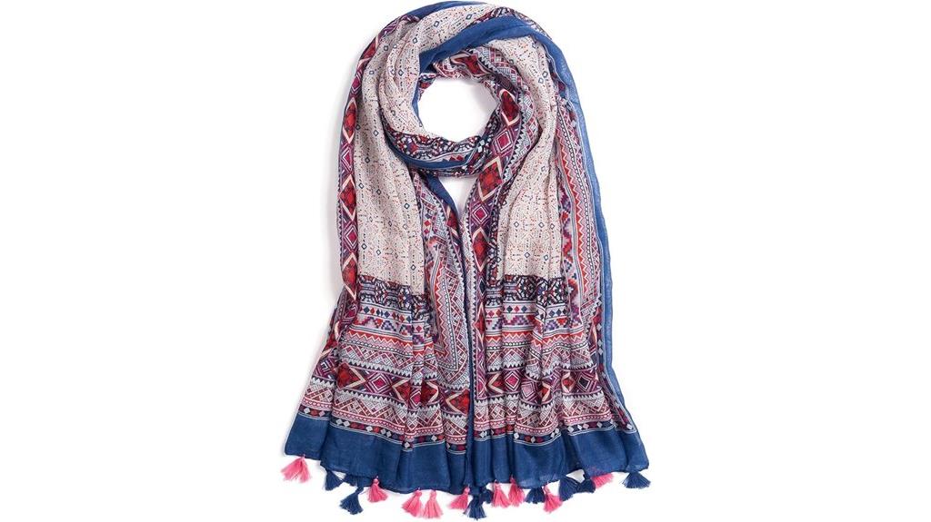 lightweight floral leopard shawl
