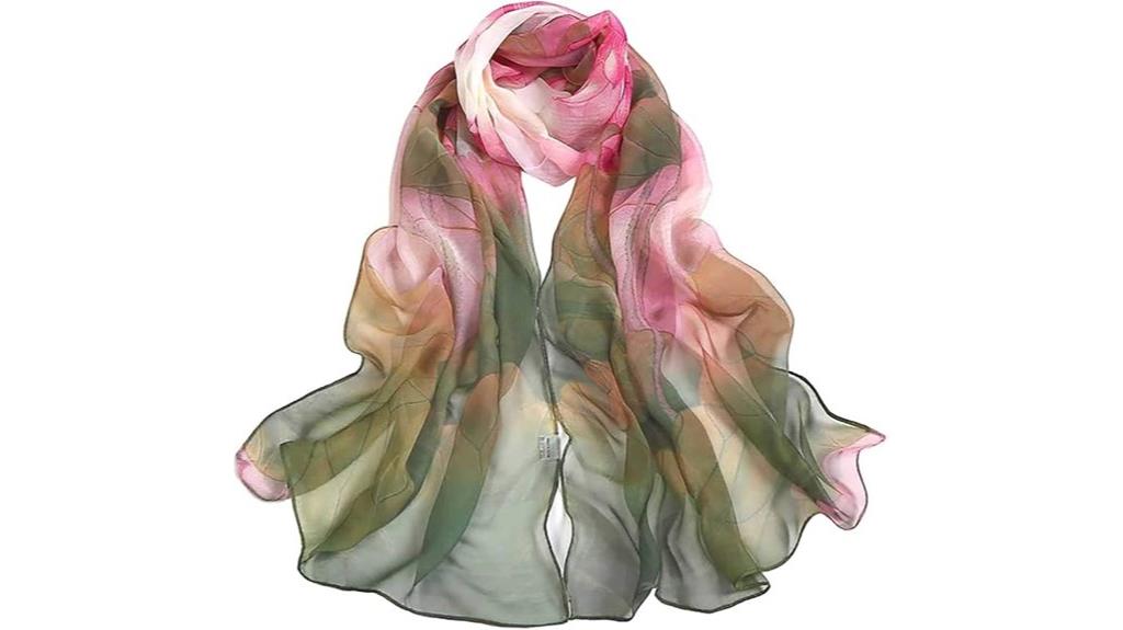 lightweight floral scarf