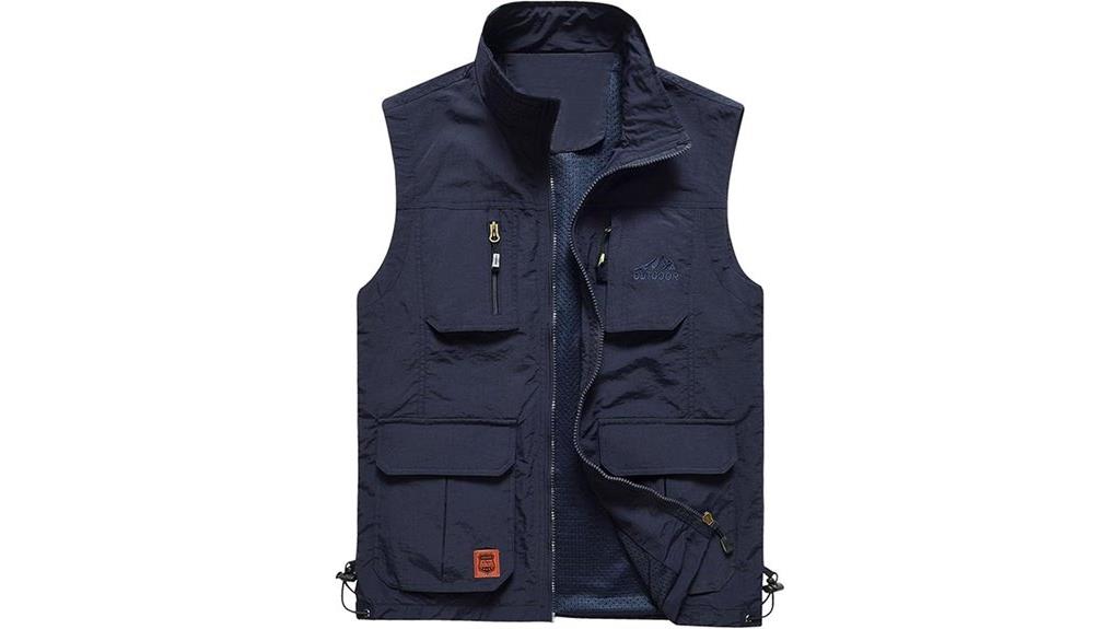 lightweight multi pocket fishing vest