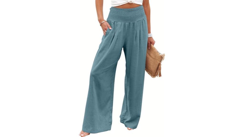 linen wide leg pants