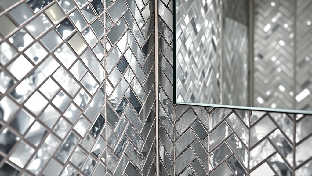 luxurious reflective tile surfaces