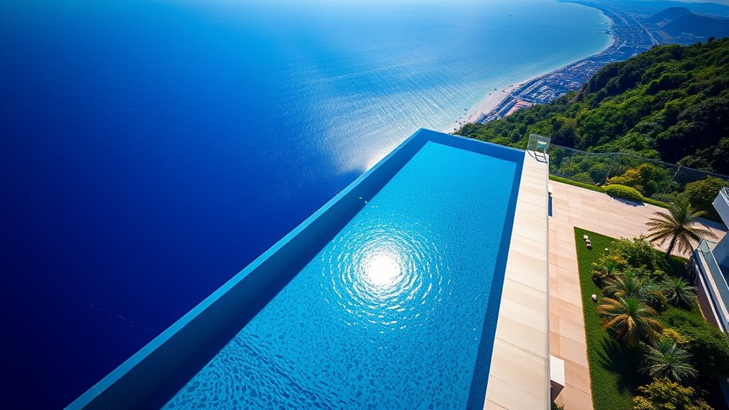 luxury modern edge pools