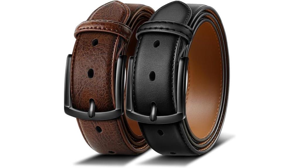 men s leather belt set