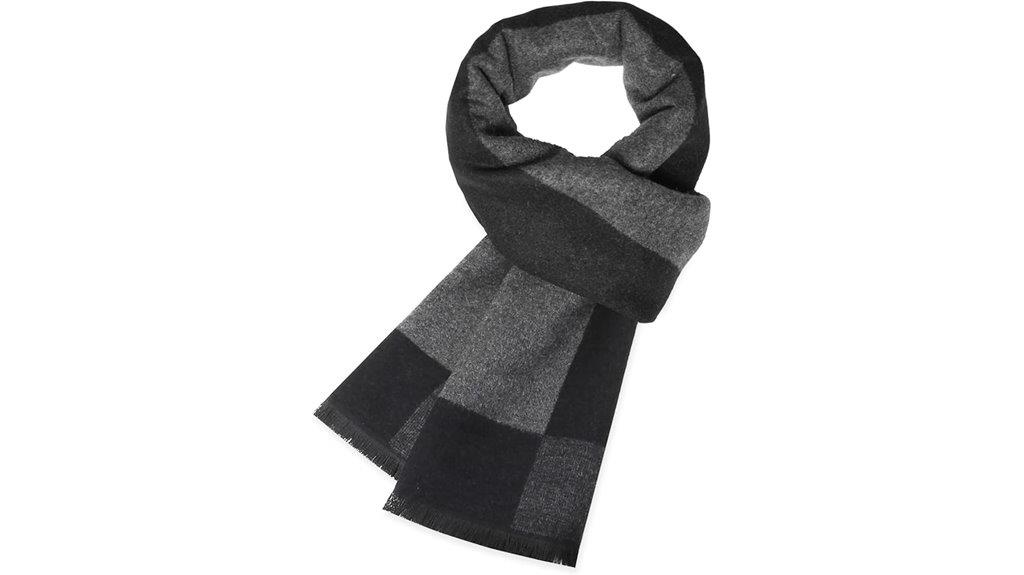 mens plaid wool scarf