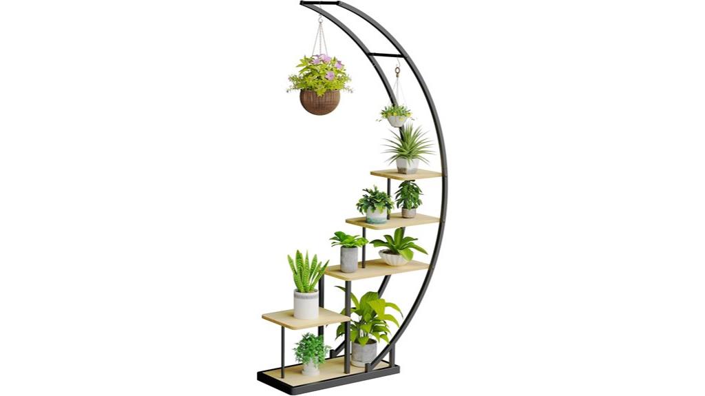metal plant stand with hooks
