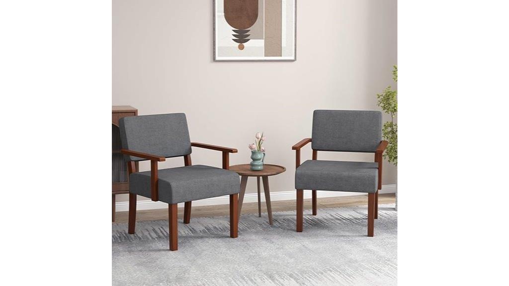 modern two piece accent chairs