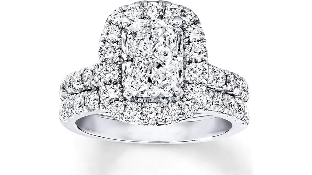 moissanite bridal ring set
