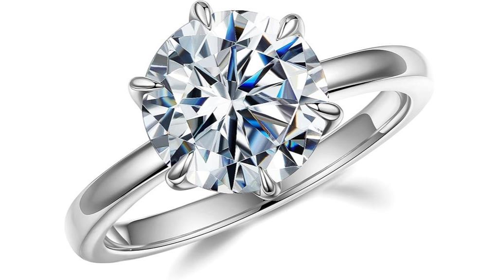 moissanite engagement ring