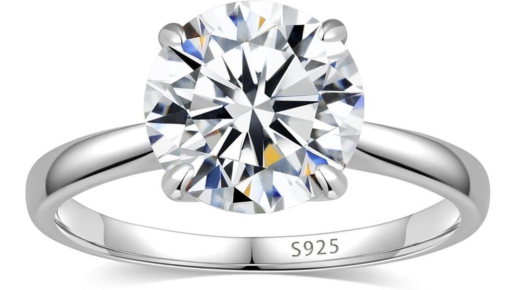 moissanite silver gold rings