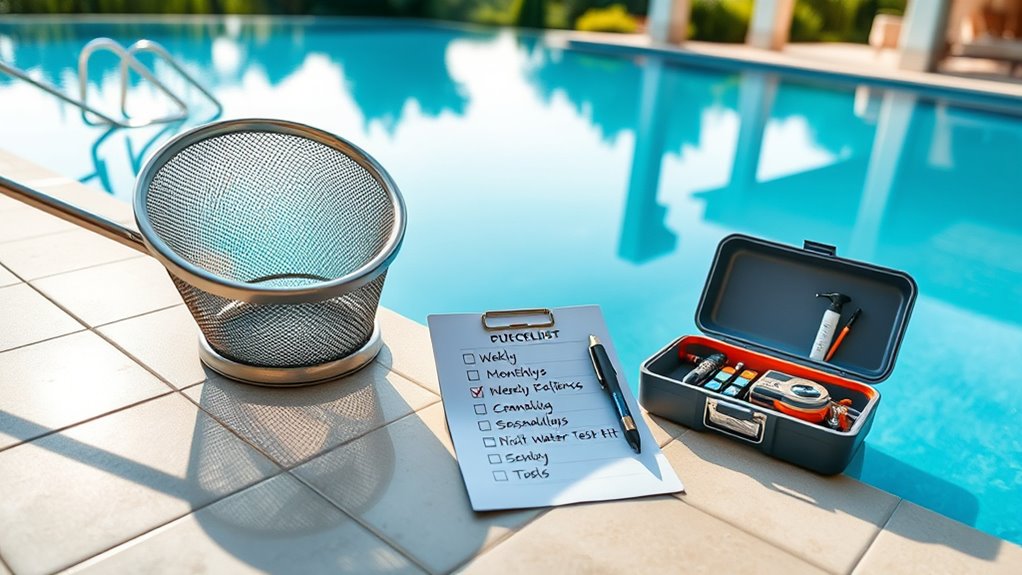 monthly pool maintenance checklist
