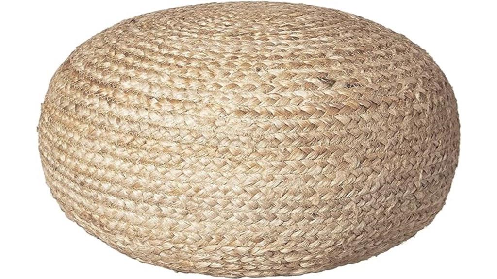 natural jute pouf ottoman