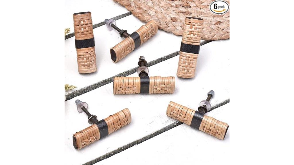 natural rattan cabinet handles