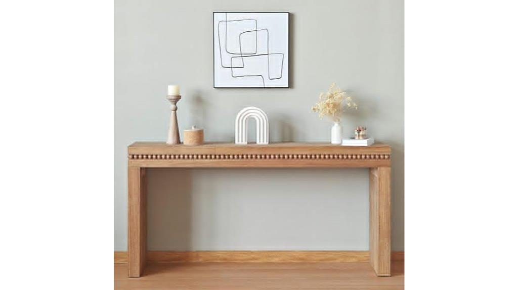 natural wood beads console