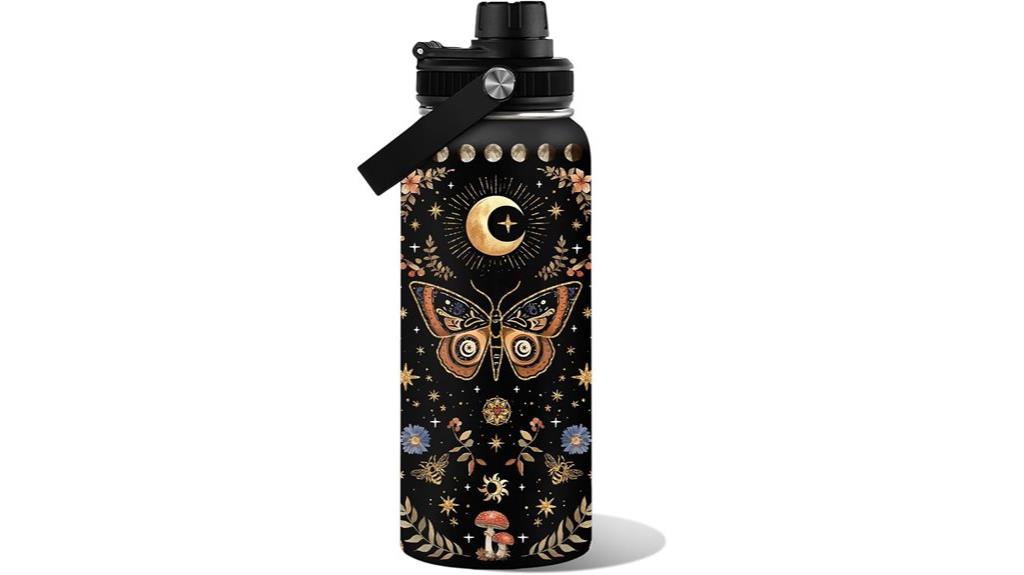 orange butterfly stainless tumbler