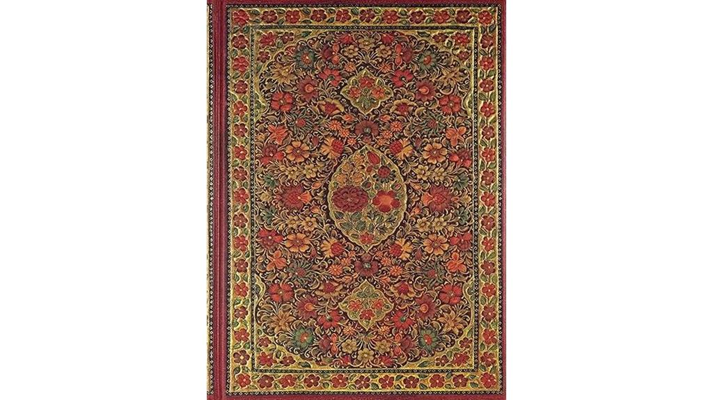 ornate gold embossed flower journal