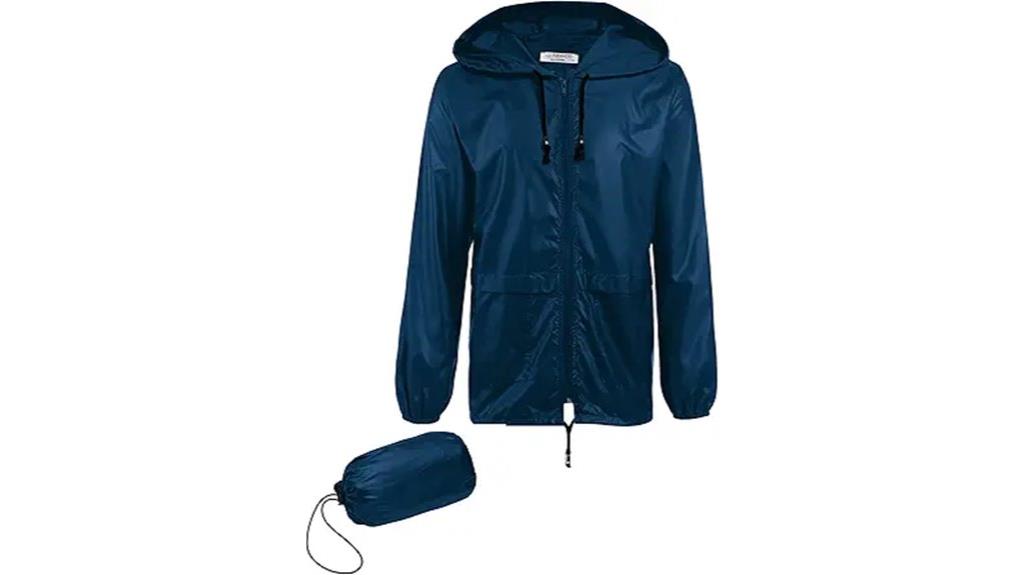 packable waterproof rain jacket