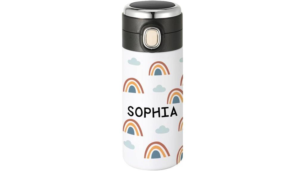 personalized rainbow kids tumbler