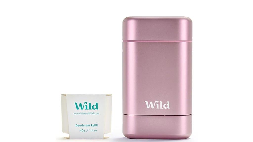 pink case refillable deodorant