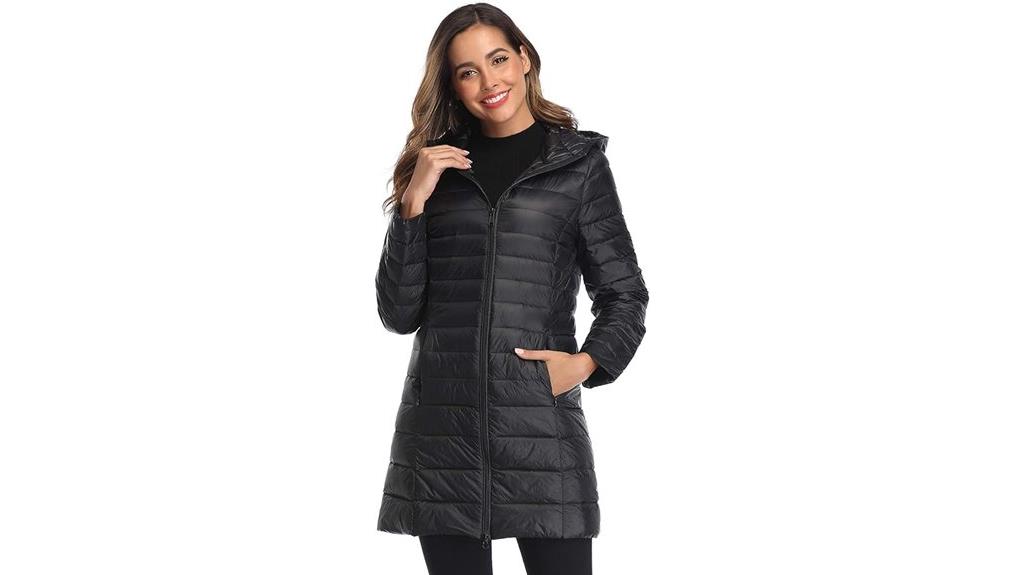 plus size packable down jacket